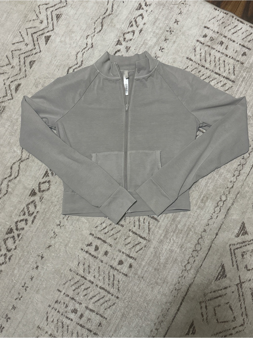 SKIMS Muted Light Gray Full-Zip Women's Track Jacket